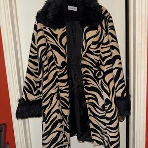 Tiger leopard print coat